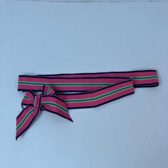 Womens Preppy Grosgrain Band Belt with Large Bow Pink Navy Green Y2K Barbie S/M - Picture 9 of 10